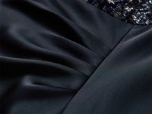 Triacetate Waist-Cinching A-Line Dress | Black