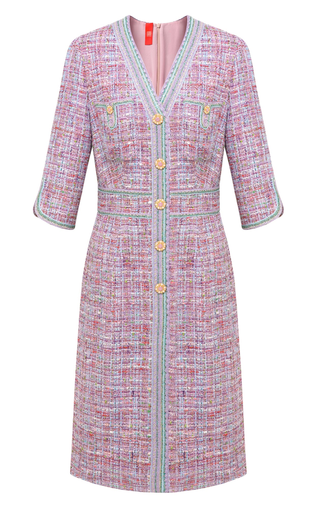Tweed Dress | Purple
