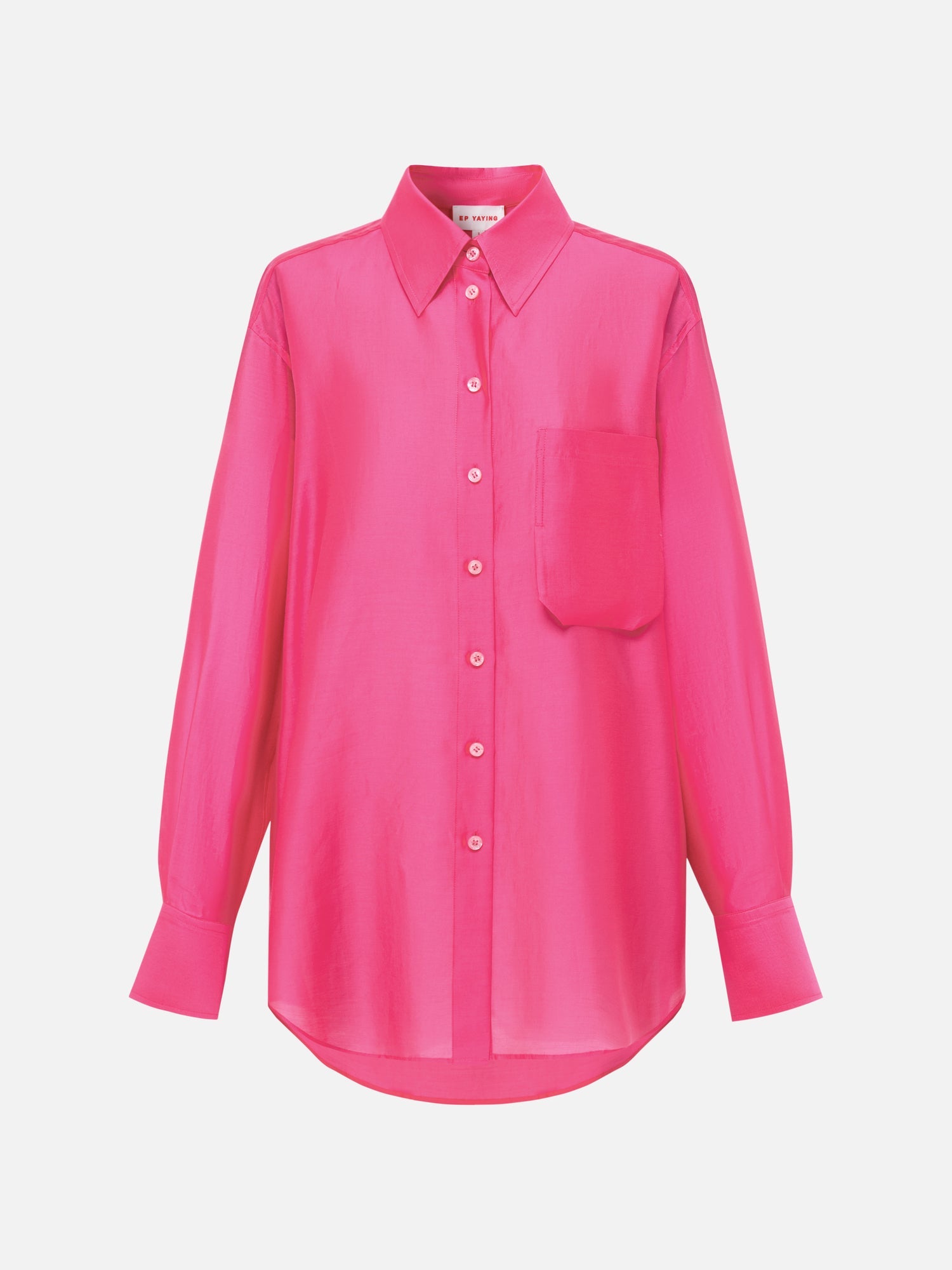 Loose Straight Large Version Shirt | Rose Red