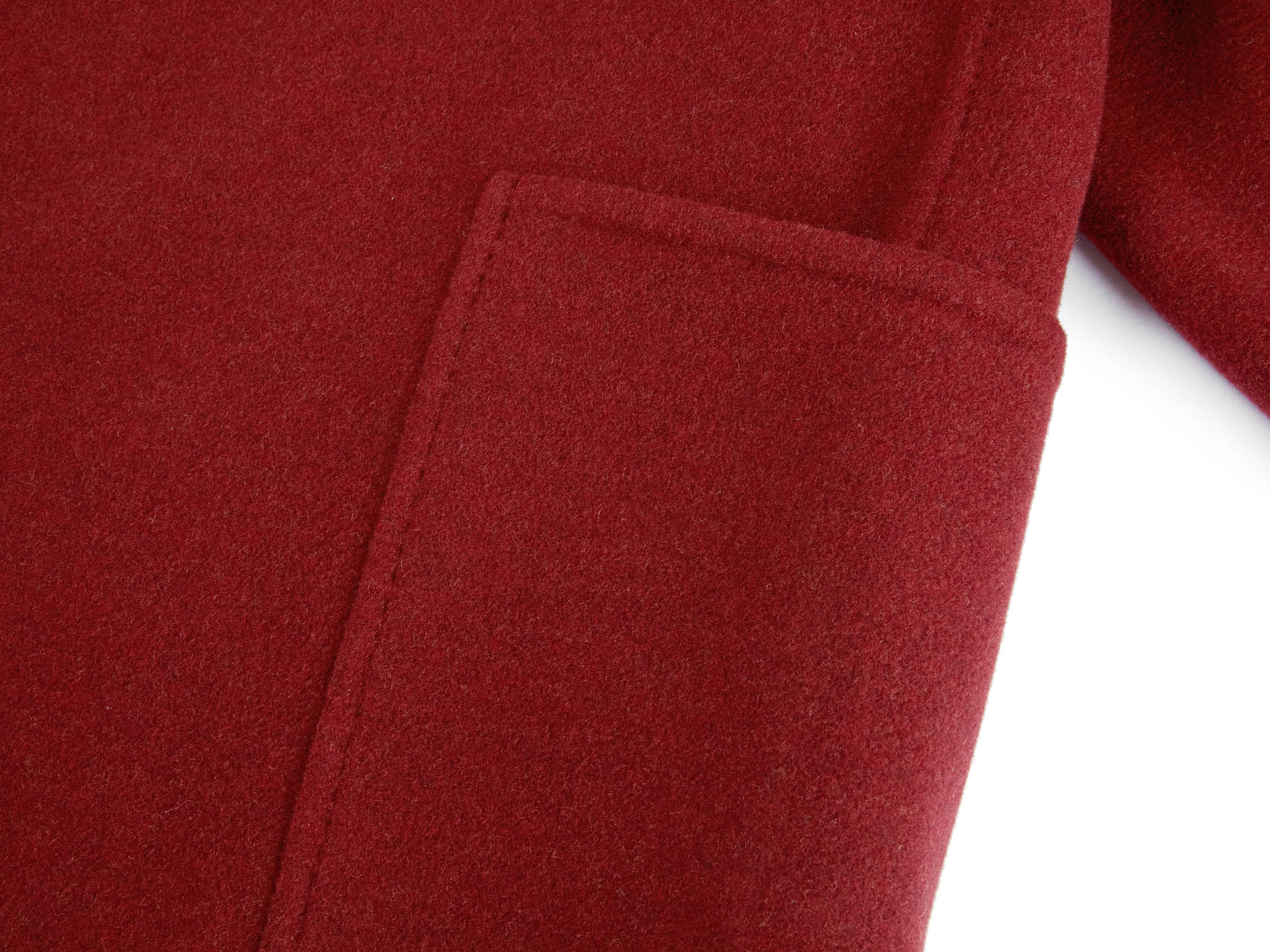 Wool-Blend Long Cardigan | Deep Red