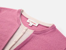 Layered Collar Soft Wool Cashmere Old Money Style Sweater | Pink