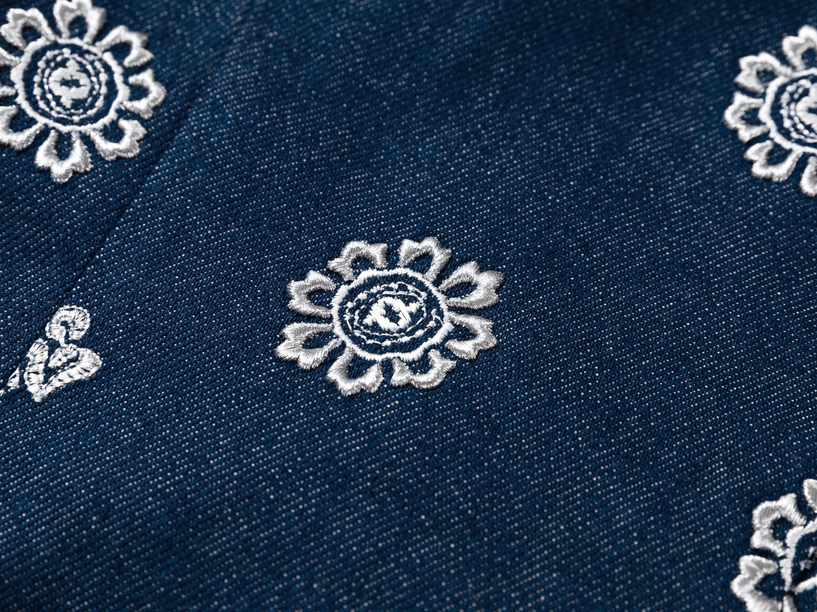 Denim Vest | Navy/White