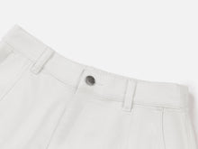 Tencel Cotton Denim Shorts | White