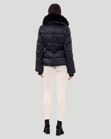 Après-Ski Jacket With Detachable Toscana Shearling Lamb Collar | Women | Black x Black (V1)