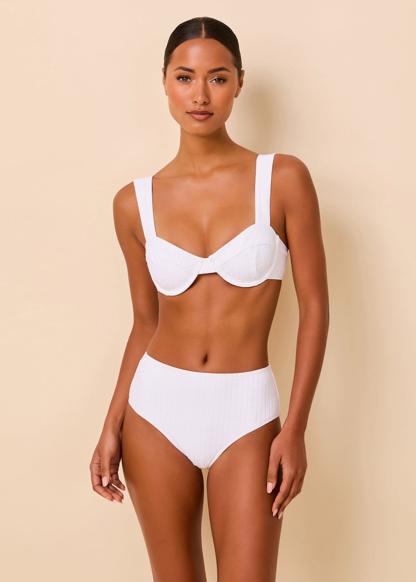 Womens | Lilo Ribbed Bikini Bottom | Optic White