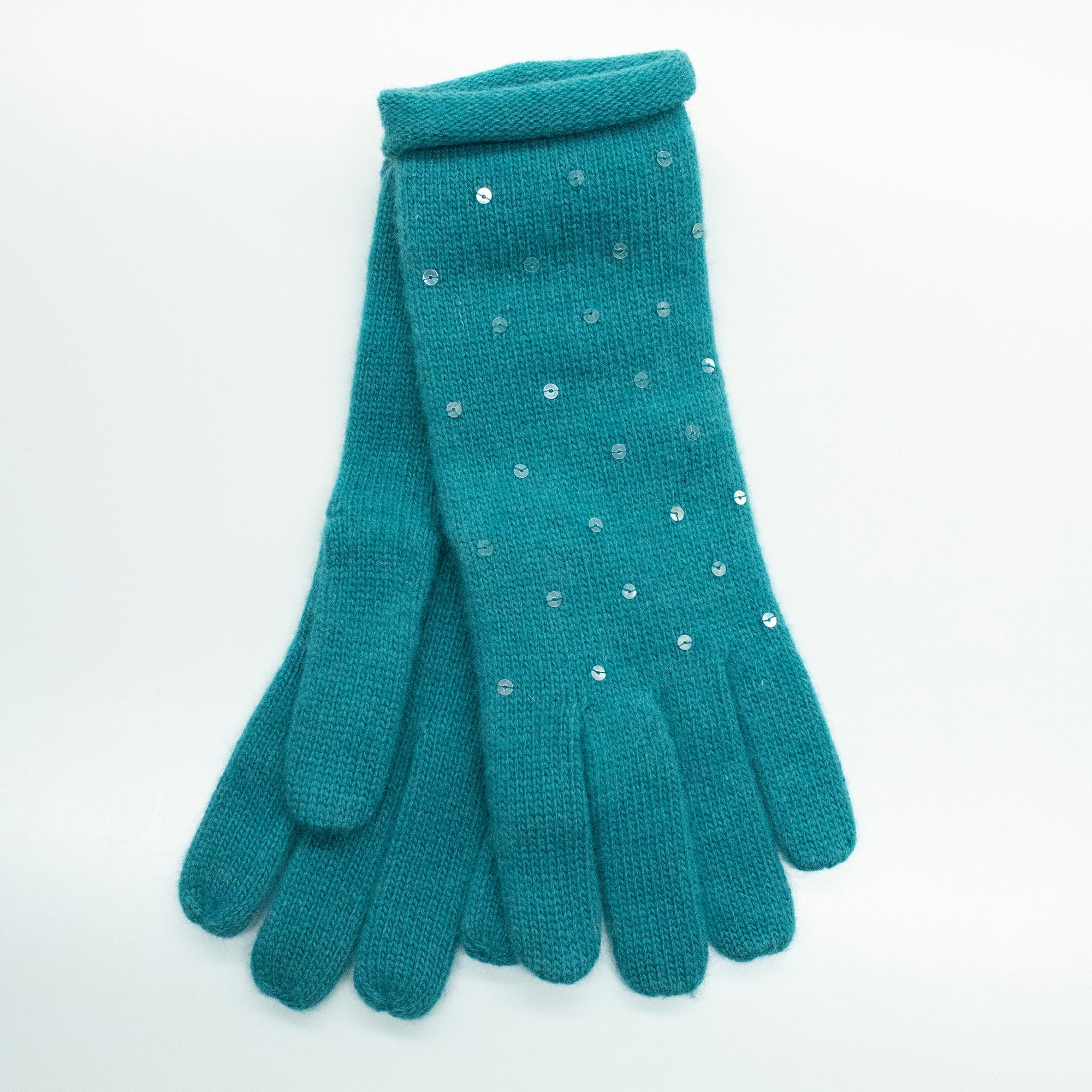 Gloves With Sequins | Teal