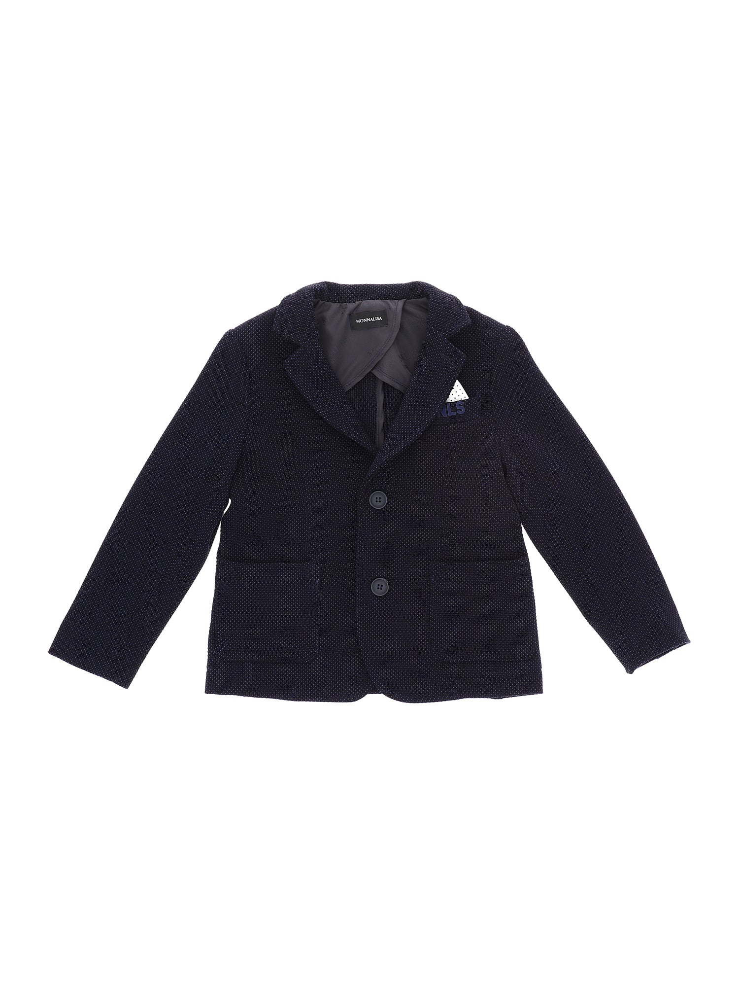 Boys | Bi-Stretch Jacket With Pocket Square | Navy Blue