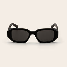Unisex | Gabriele Rectangle Italian Acetate Sunglasses | Black