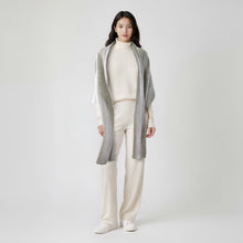 Unisex | Cashmere Ribbed Wrap | Light Grey