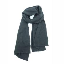 Unisex | Cashmere Ribbed Wrap | Black