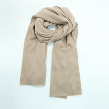 Unisex | Cashmere Ribbed Wrap | Mushroom