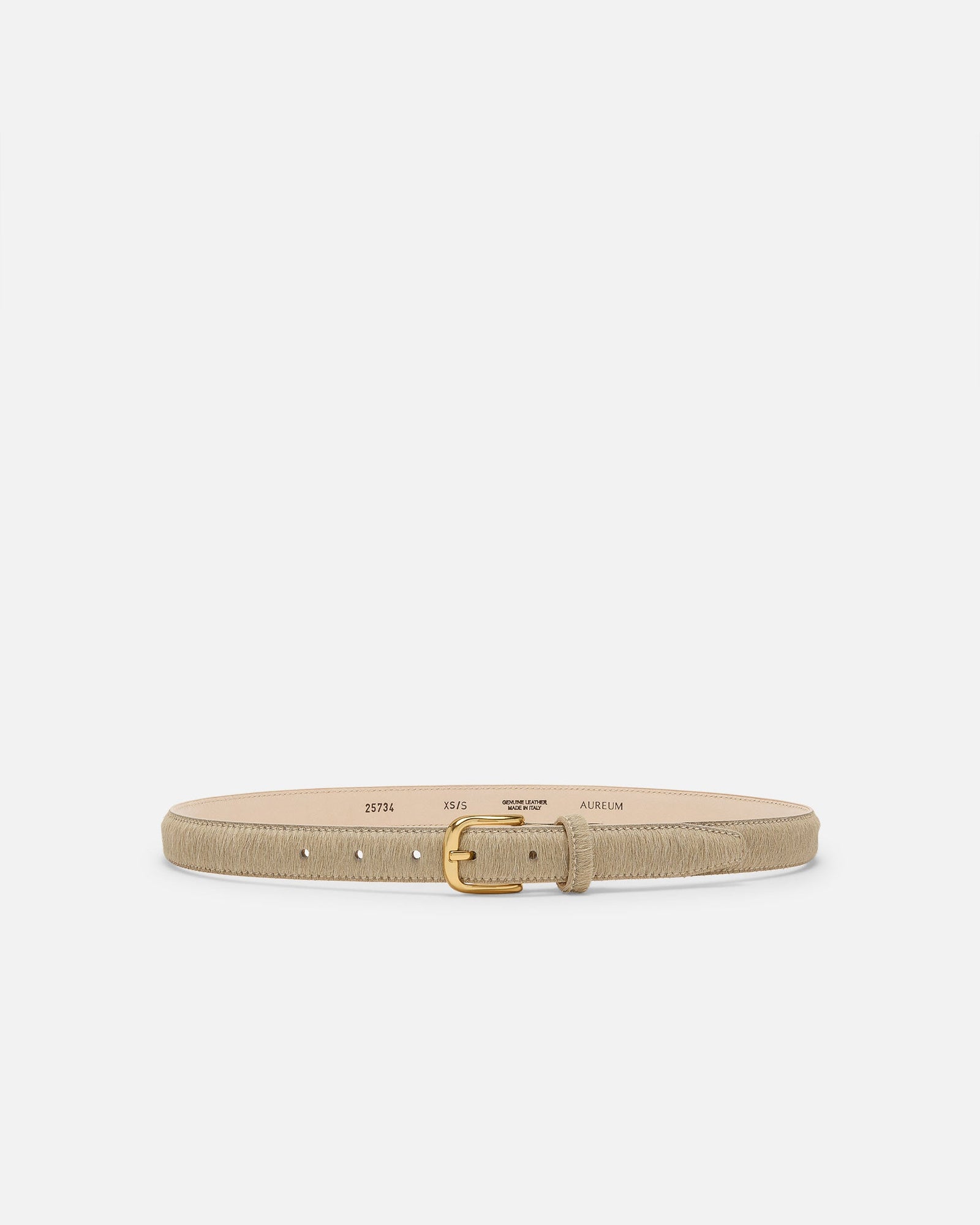 No. 14 Belt | Cream-Pony-Hair-Gold