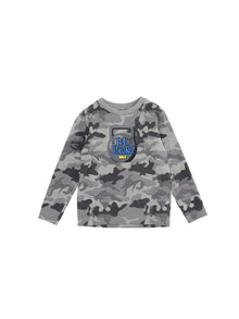 Boys | Camouflage Jersey T-Shirt | Grey