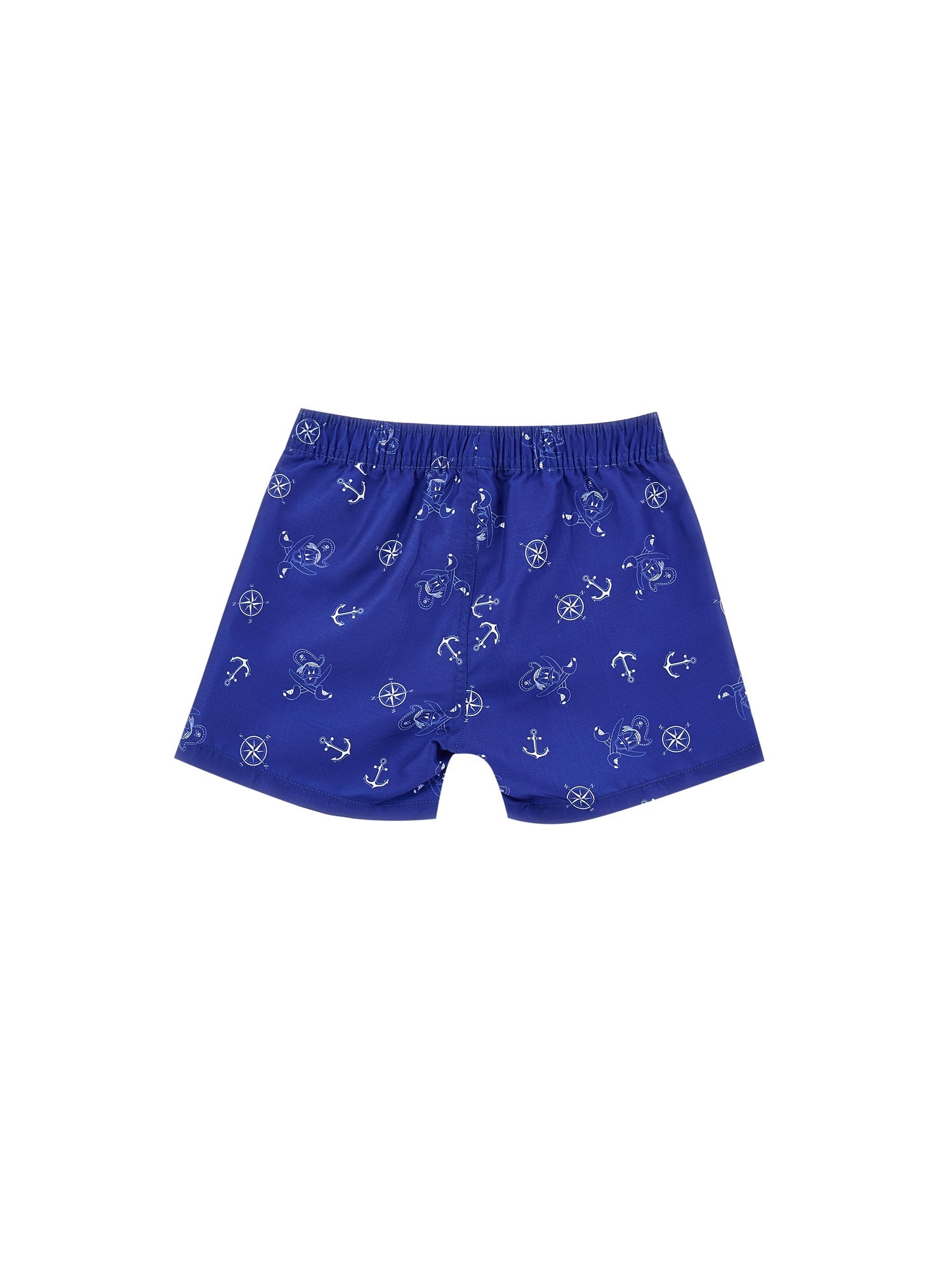 Boys | Marine Print Beach Bermuda Shorts | Navy Blue