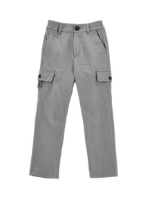 Boys | Flannel Trousers With Cargo Pockets | Grey