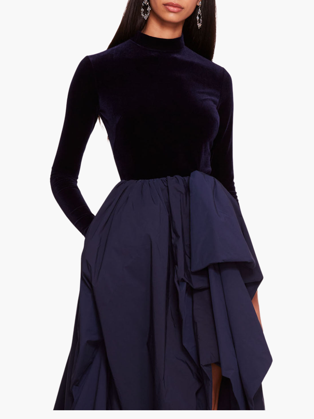 Velvet Taffeta Gown | Midnight