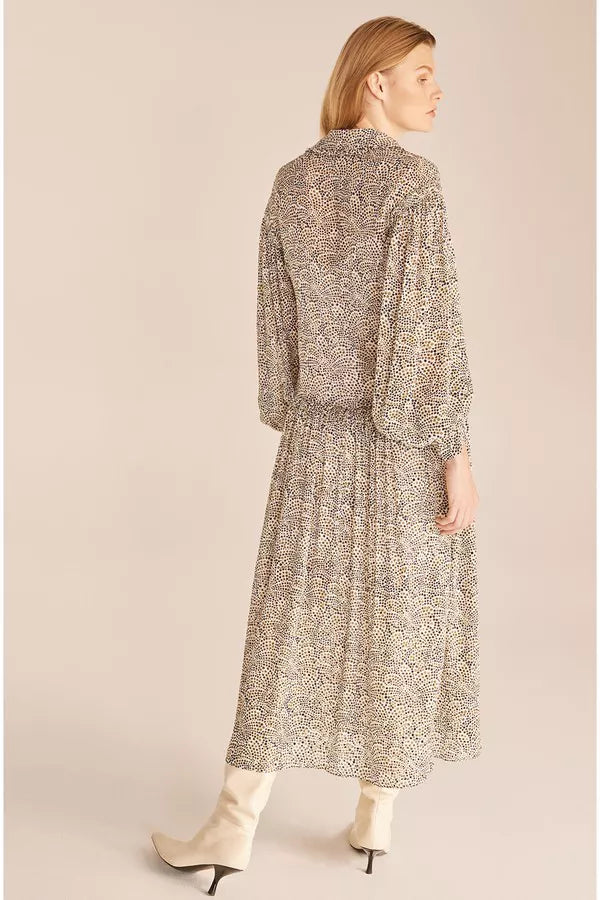 Fleur Ruffle Dress | Speckled Fleur Olive Combo