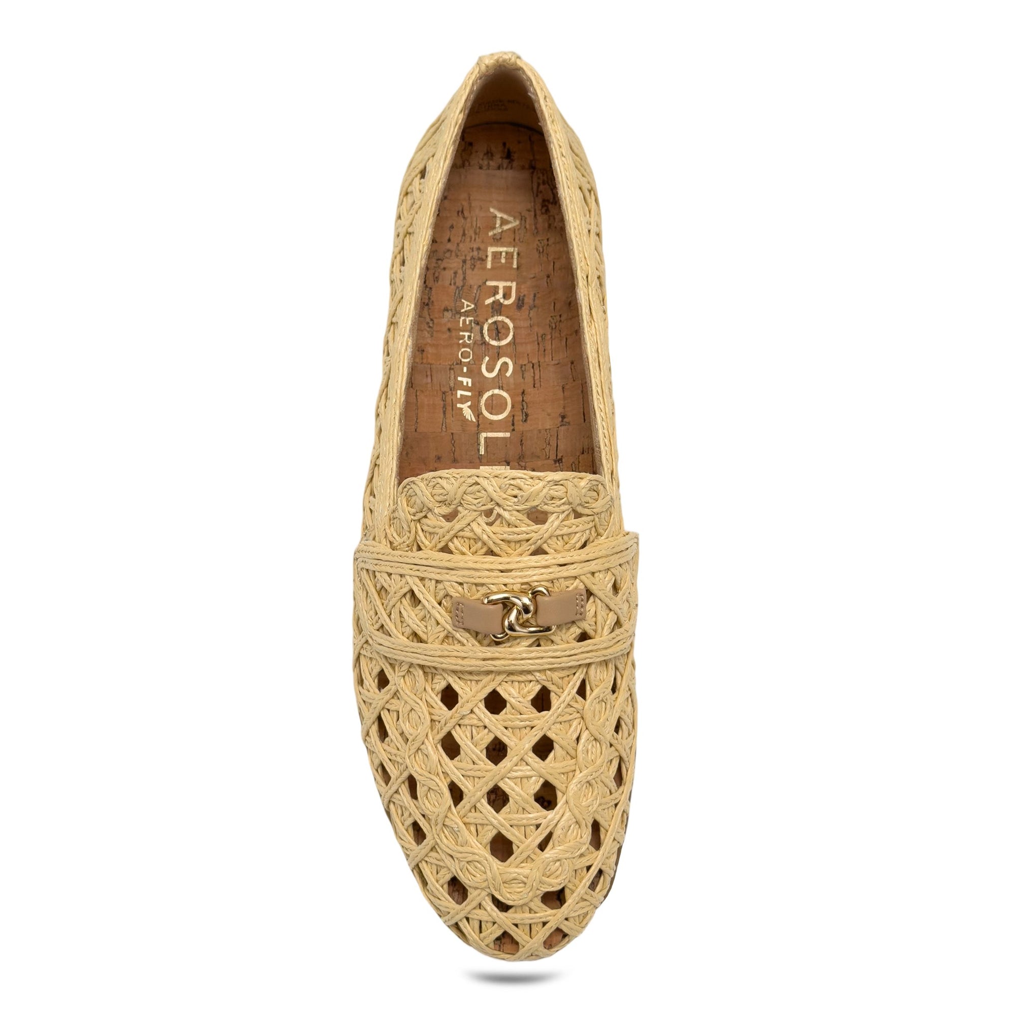 Worthed Dress Flat | Natural  Faux Raffia