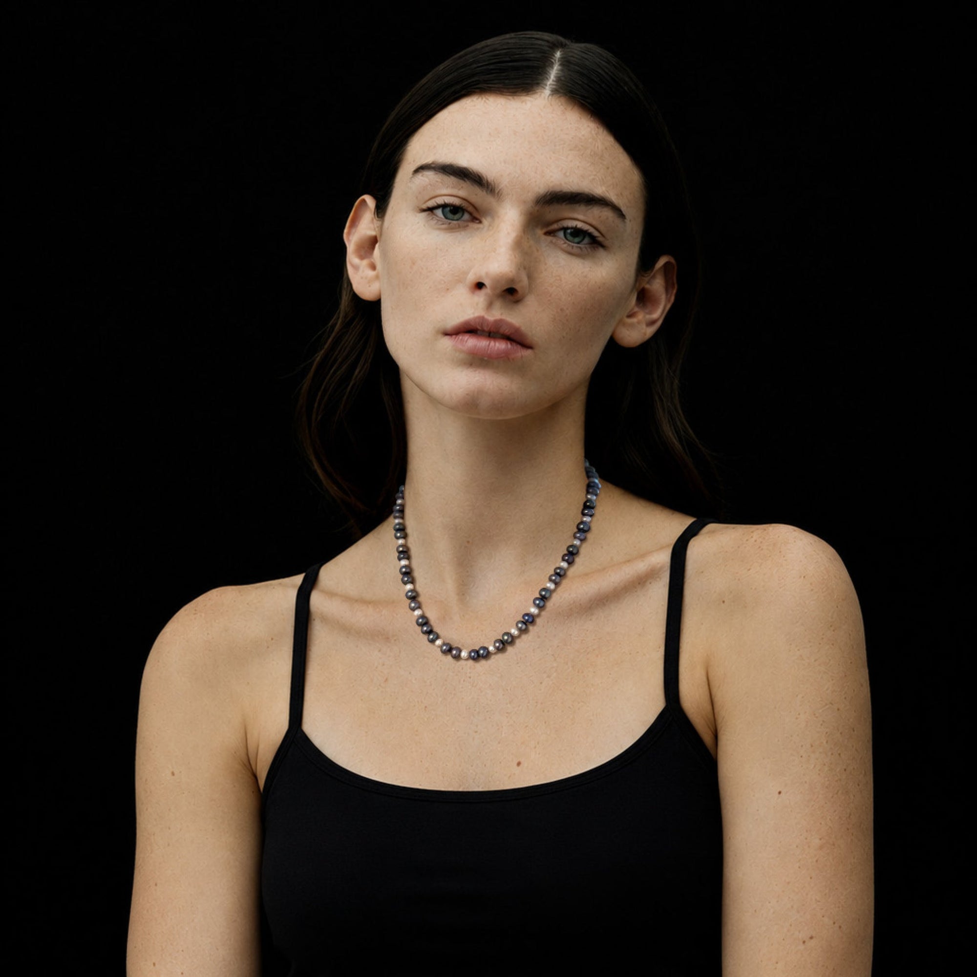 Monochrome Necklace | Sterling Silver | Freshwater Pearls