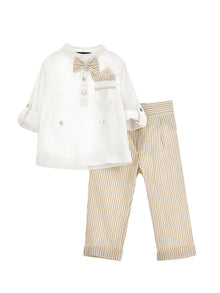 Boys | Two-Piece Cloth Suit | White/Ecru
