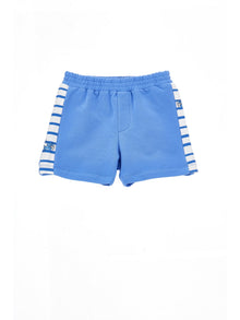Boys | Bermuda Shorts With Side Stripes | White/Bluette