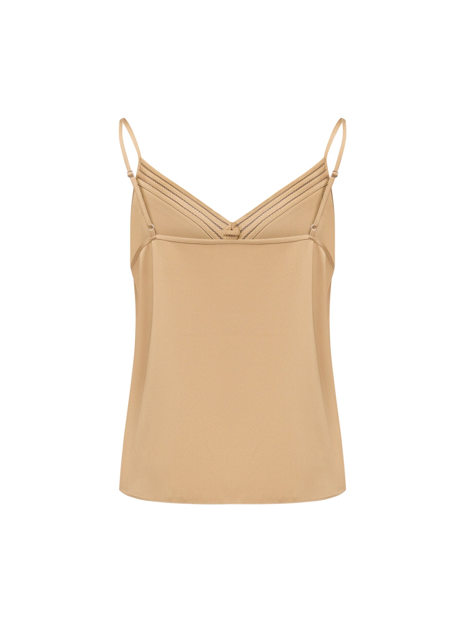 Silk V-neck layering camisole | Brown