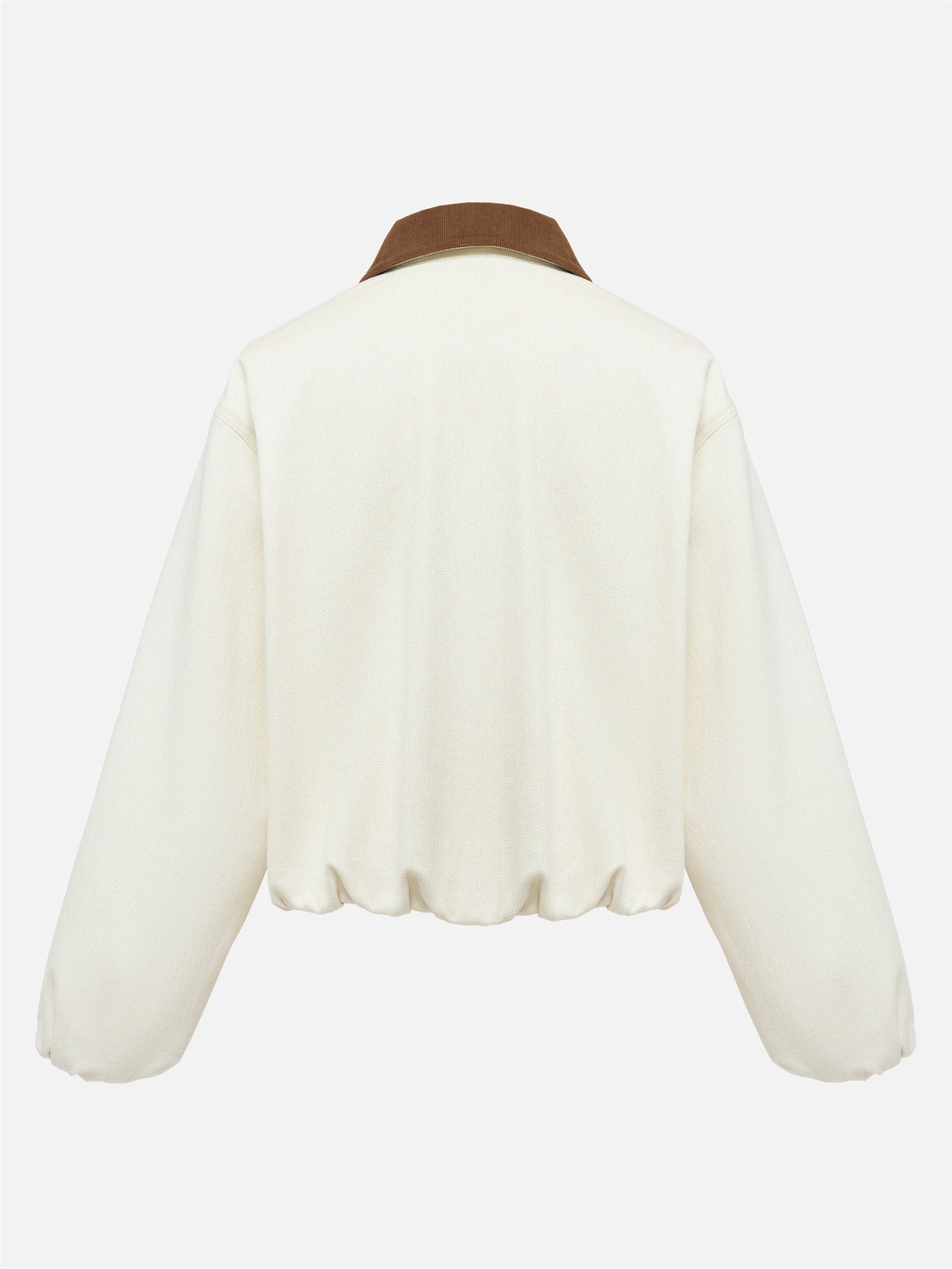 Stretch Cotton Denim Short Jacket | White