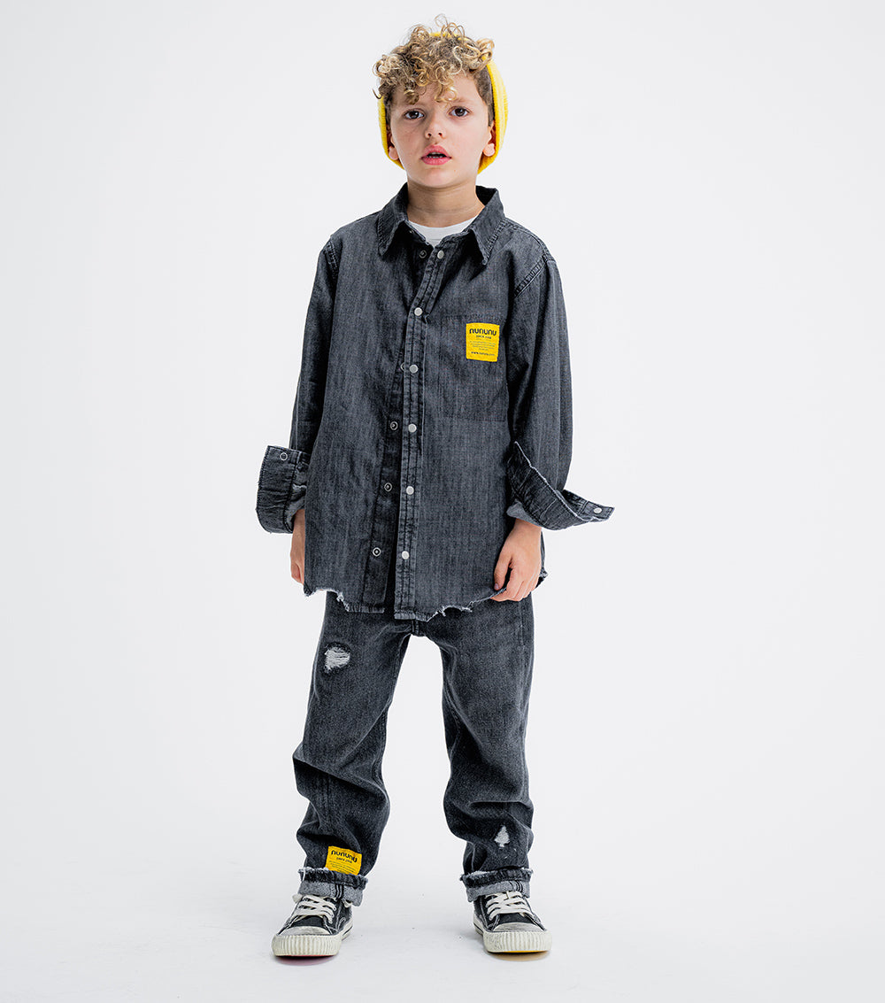 Kid | Light Denim Shirt | Black