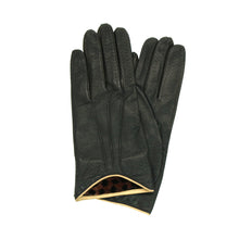 Womens | Leather Gloves Color Block | Choco/Teak
