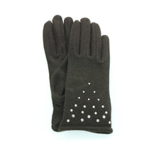Womens | Gloves with Stones | Chocolate