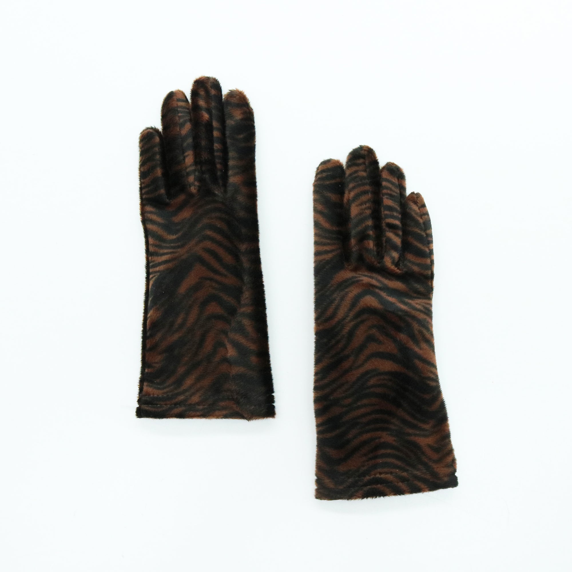 Womens | Animal Print Gloves | Brown/Black