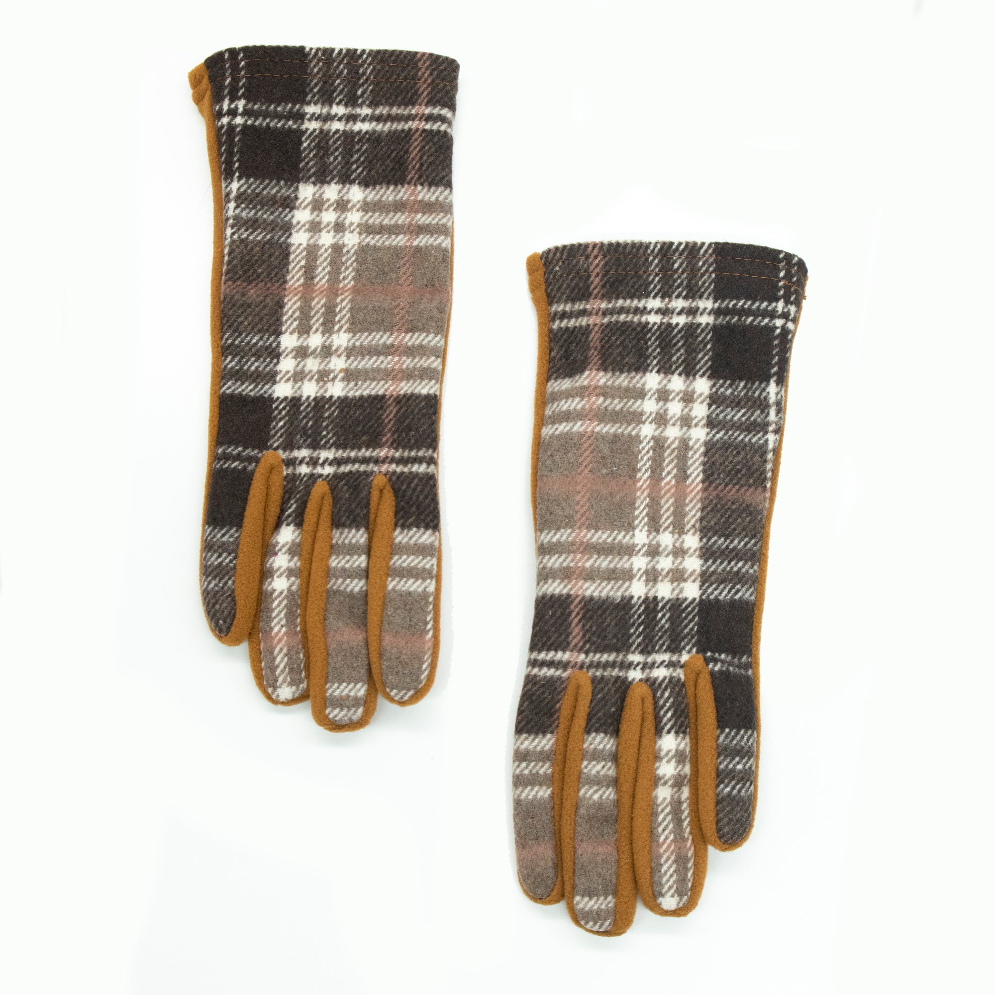 Womens | Fleece Gloves | Brown/Cream