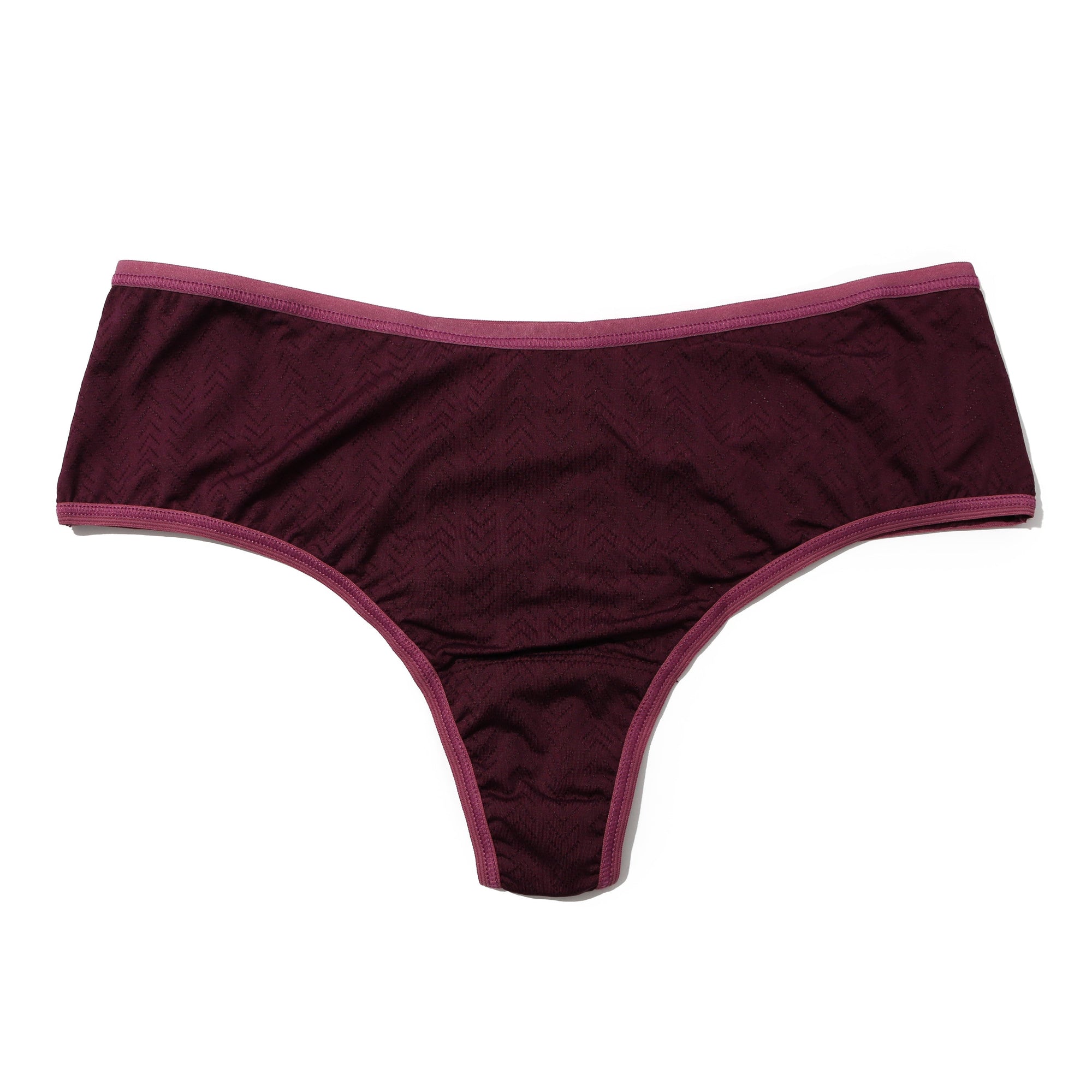 MoveCalm Hi-Rise Thong | Dreid Cherry/Damson Plum