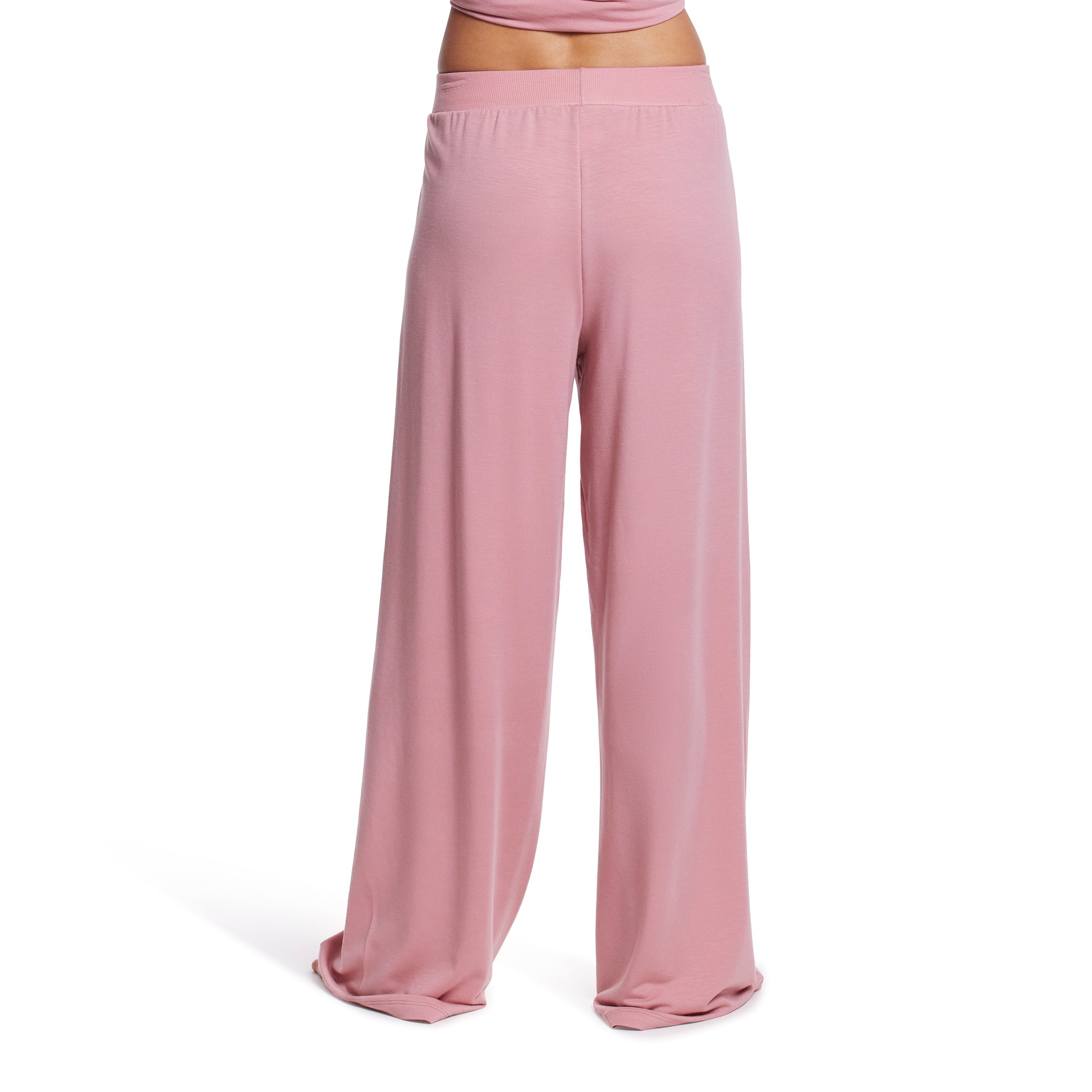 French Terry Wide Leg Pant | Mauve Orchid (Pink)