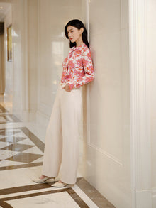 Printed Silk Shirt | Pink