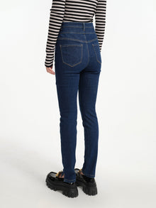 High-waisted Springy Pants | Blue