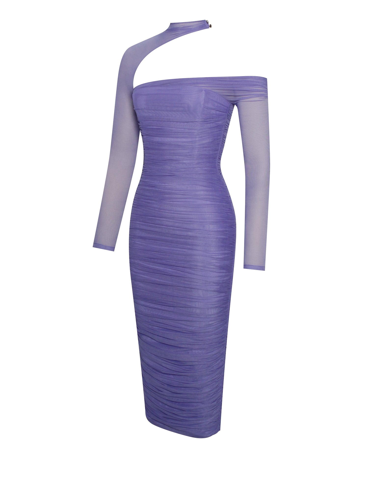 Quylla Very Long Sleeve Mesh Dress | Periwinkle