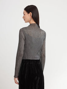 Knitted Bottoming Shirt | Silvery