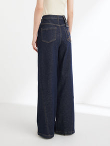 Wide-Leg Jeans | Navy