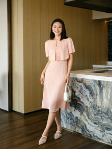 New Chinese-style silk Dress | Pink