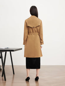 Mid-Length Trench Coat | Khaki