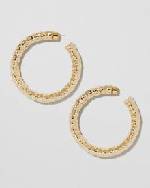 Jennifer Fisher - 2'' Maeve Hoops - Yellow Gold