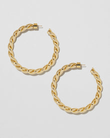 Jennifer Fisher - 2'' Twisted Lilly Hoop - Yellow Gold