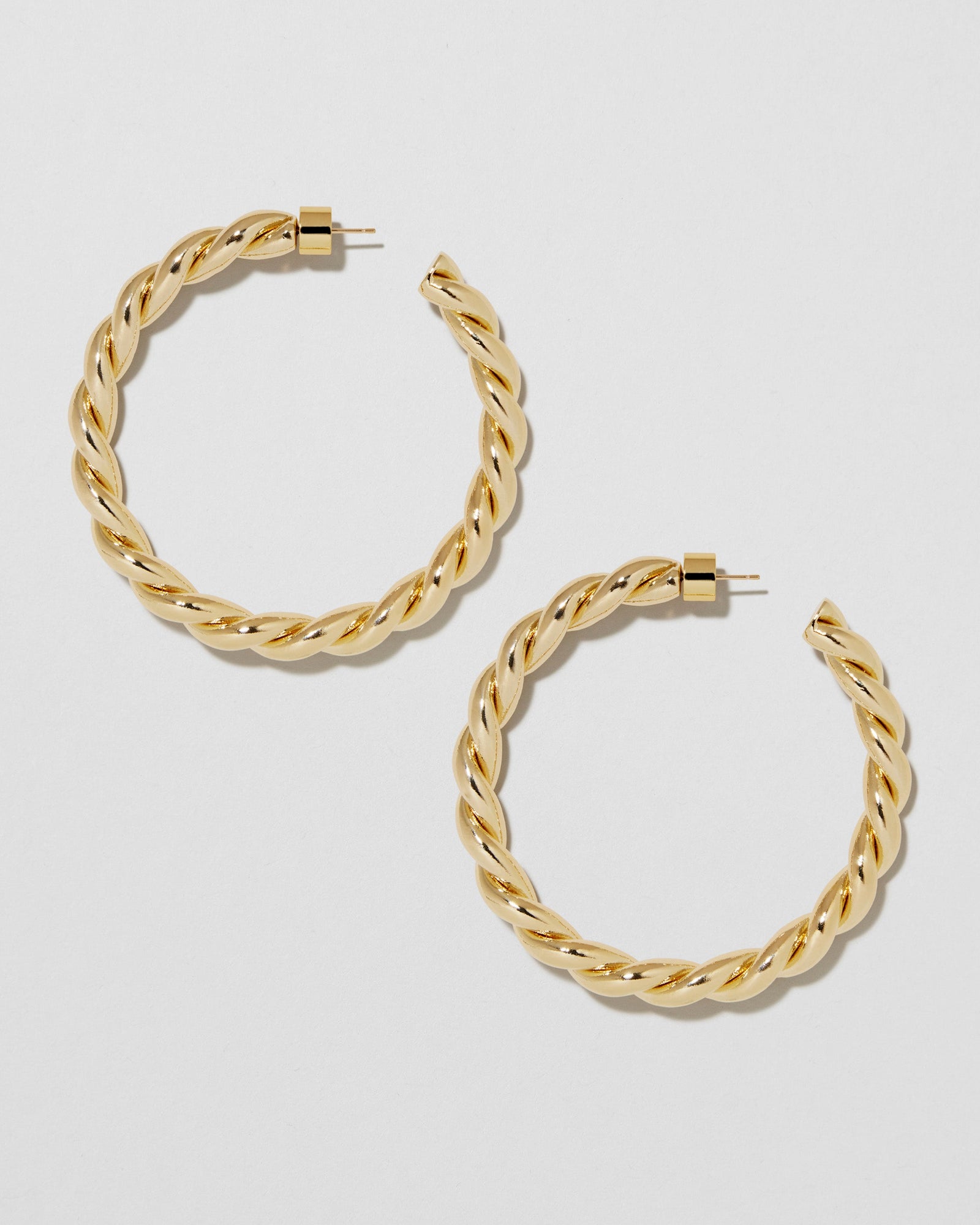 Jennifer Fisher - 2'' Twisted Lilly Hoop - Yellow Gold