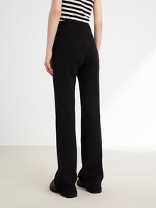Slimming Slight Flare Pants | Black