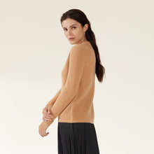 Womens | Ava Chunky Cashmere Crewneck Sweater | Camel