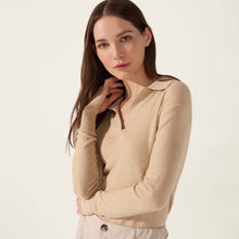 Womens | Camila Airy Cashmere Collared Sweater | Cinnamon