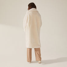 Womens | Charlotte Australian Wool Oversized Teddy Coat | Cream