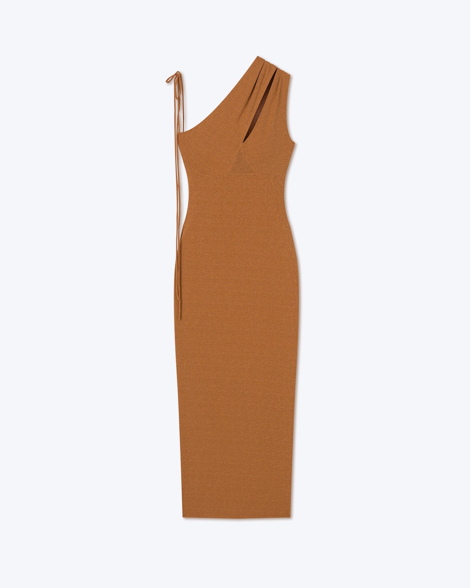 Womens | Camille Printed Mesh-Jersey Midi Dress | Caramel