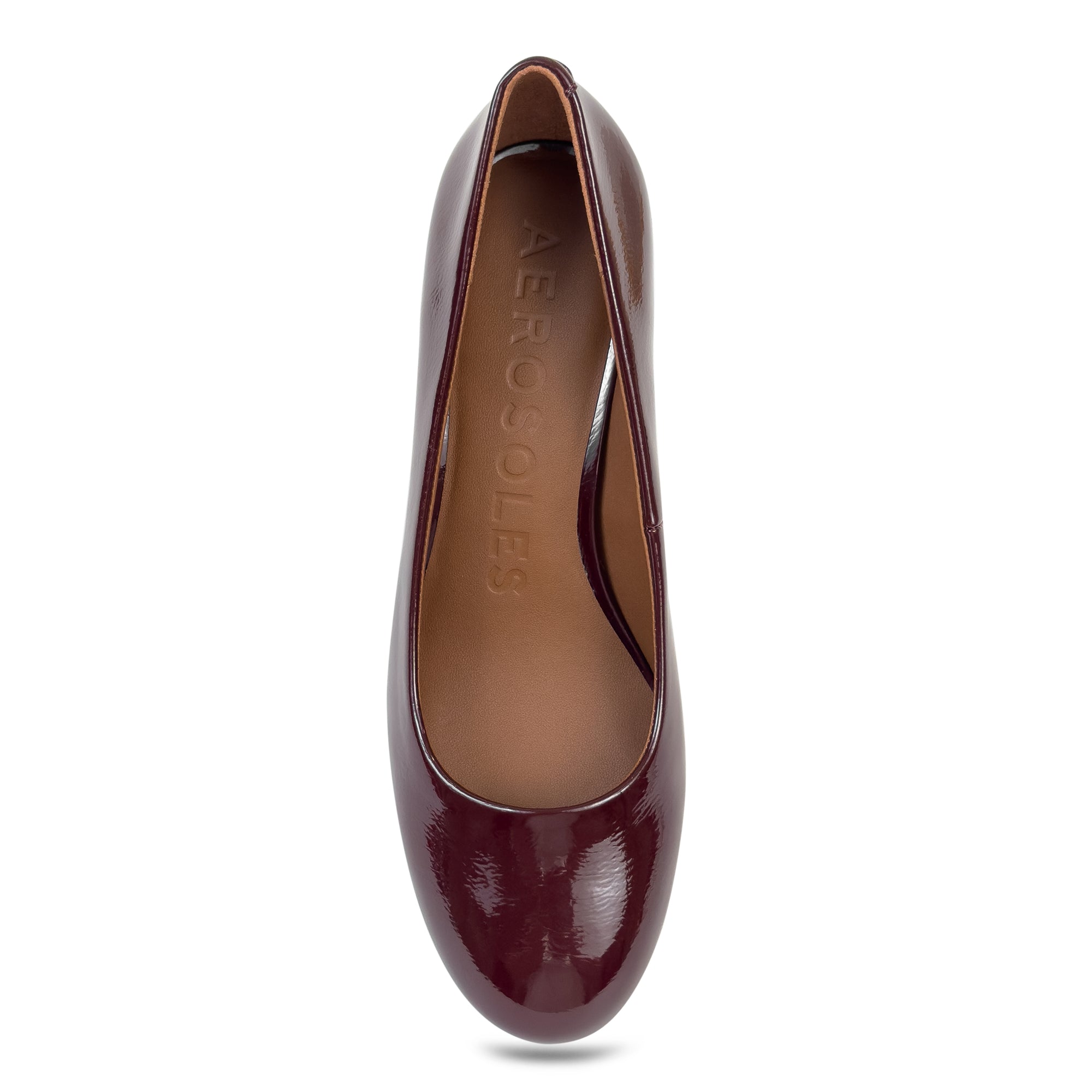 Ebel Dress Pump | Merlot Faux Crinkle Patent